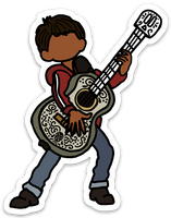 Spanish guitar player doodle Magnet