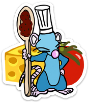 Gourmet Rat Chef doodle Magnet