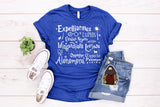 Wizard spells and Charms tee shirt