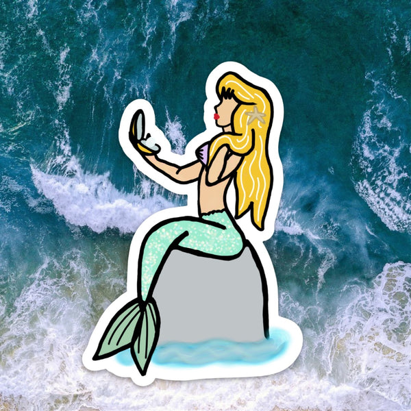 Mermaid Lagoon doodle Magnet