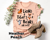 Lions and Tigers and Bears - OH MY SHIRT / Animal Kingdom