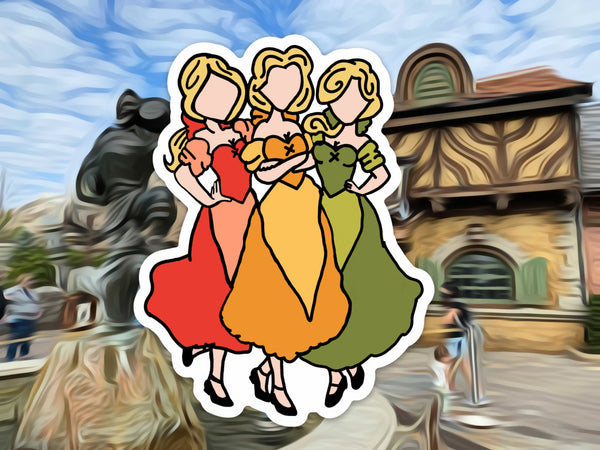 Three silly girls / The Bimbettes Doodle Magnet
