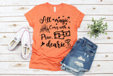 Rumplestiltskin shirt: All magic comes with a price dearie / Once upon a Time shirt