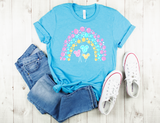 Rainbow Flower and Garden tee shirt