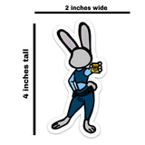 Bunny Cop doodle Magnet