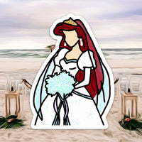 MERMAID Princess bride magnet  / Wedding