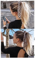 Leopard Scrunchie scarf / ponytail