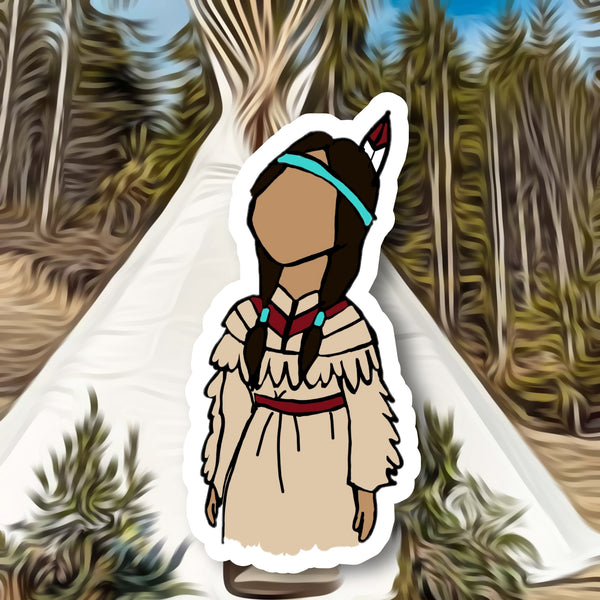 Native Neverland Princess doodle magnet