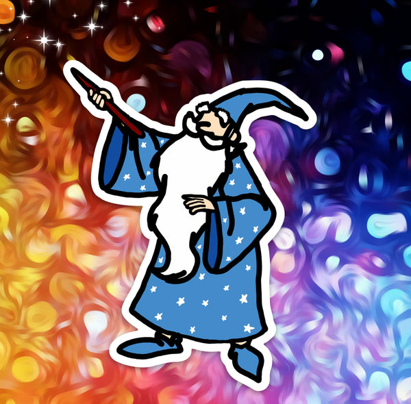 Blue Wizard doodle Magnet