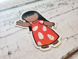 Little Hawaiian girl doodle Magnet