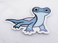 Frozen Fire Spirit Lizard Doodle magnet