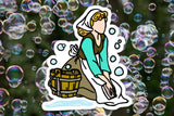 Cinder Servant Magnet /  Cinderelly in rags dress inspired fan art