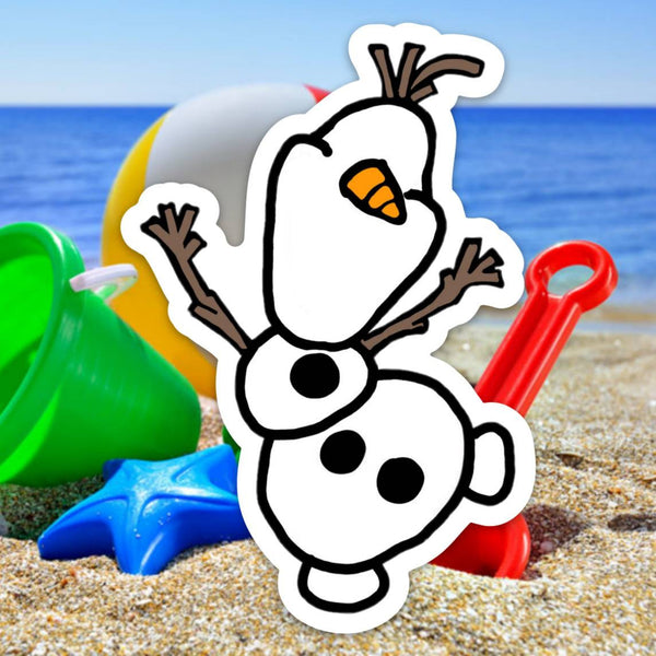 Summer Snowman doodle Magnet