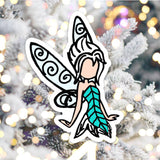Pixie Hollow winter fairy doodle magnet
