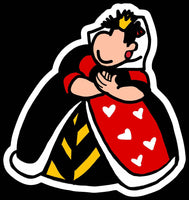 Wonderland Queen of Hearts / Off with your head /  measures 4 inches tall