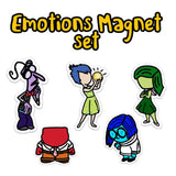 Emotions doodle magnet 5 pack set, Early learning, Happy, Sad, Mad, Scared, Disgusted, school counselor/ child psychology / School teacher