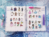 Fairytale Sticker Set -  34 stickers. Each sheet measures 4x6  - WATERPROOF