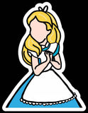 Wonderland girl magnet / measures 4 inches tall