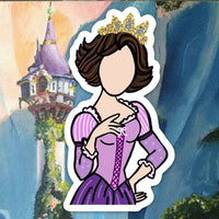 Short-Hair tangled princess doodle Magnet