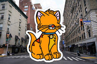 Orange city cat doodle Magnet