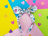 Flower and Garden knotty bow with magical mouse flowers