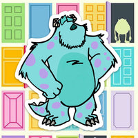 Big Harry teal and purple Monster doodle magnet