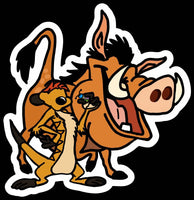 Warthog and meerkat doodle magnet