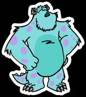 Big Harry teal and purple Monster doodle magnet