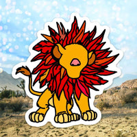 Young lion Doodle magnet
